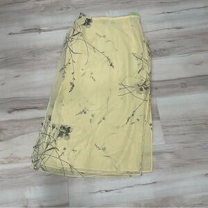 Norton McNaughton Yellow Floral Skirt